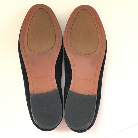 VIONIC Willa Suede Ballet Flat Slip On Loafer Black Women’s Size 8.5 - Picture 14 of 16